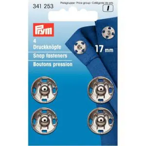 Prym Snap Fasteners - Silver 17mm