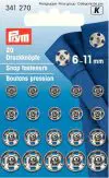 Prym Snap Fasteners - Assorted 6-11mm Silver