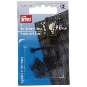 Prym Hooks and Bars - Nickel 9.5mm