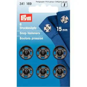 Prym Snap Fasteners - Black 15mm
