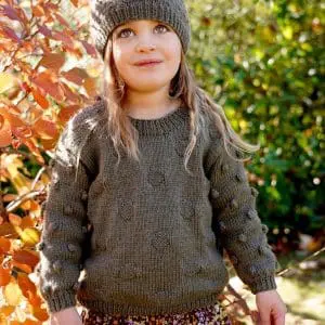 Little Cupcakes - Olive Sweater and Hat