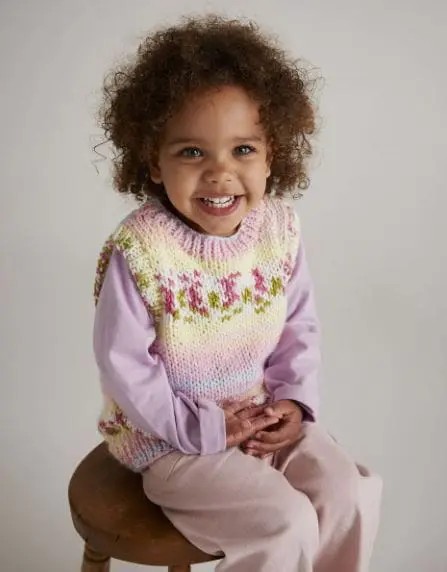 Hayfield Baby Blossom Chunky - Petal Sweater Vest