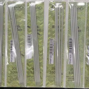 Double pointed needles 2.75mm,3mm,4mm,5mm Set of 4 - 20cm