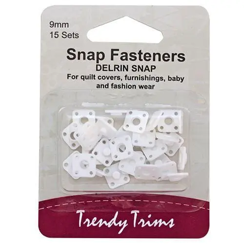 Snap Fastener 9mm x 15 Delrin