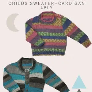 Crucci 2205 Child's Sweater and Cardigan 4Ply