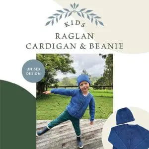 Crucci 2121 Raglan Cardigan and Beanie