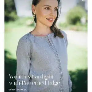Crucci 2213 Women's Cardigan with Patterned Edge