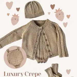 Crucci 2221 Luxury Crepe 4Ply Baby Set