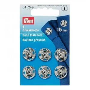 Prym Snap Fasteners - Silver 15mm