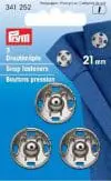 Prym Snap Fasteners Silver 21mm