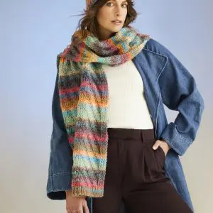Sirdar Jewelspun Chunky Sea Breeze Hat and Scarf  Pattern 10710