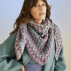 Sirdar Jewelspun Chunky Sea Shells Shawl Pattern 10711