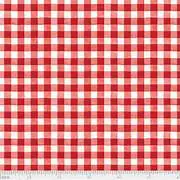 Ornamental Christmas Fabric in Red Check