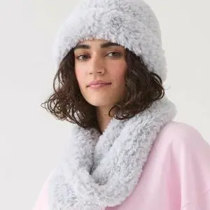 Sirdar Samara Fluffy Snood and Hat Knitting Pattern