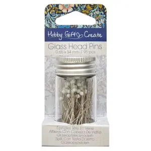 Hobby Gift Glass Head Pins in Jar
