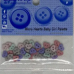 JJ Buttons Micro Hearts Baby Girl Palette