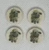 Buttons Round White Sheep 14-15mm