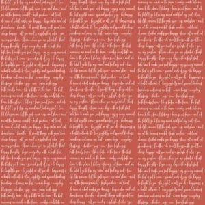 Poppie Cotton Farmhouse Blessings - Red - PC19025