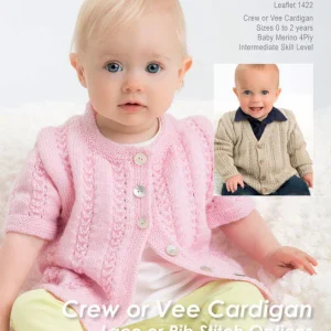 Crucci Pattern 1422 Baby Merino 4ply Cardigan