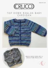 Crucci Top Down Raglan Baby Cardigan Knitting Pattern 2324