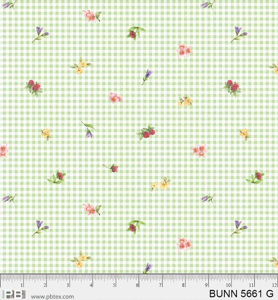Bunnies and Blooms 5661 Soft Green