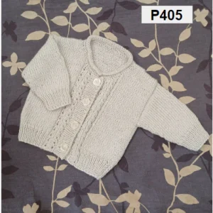 Organic Cotton and Cashmere Baby Cardigan Pattern P405