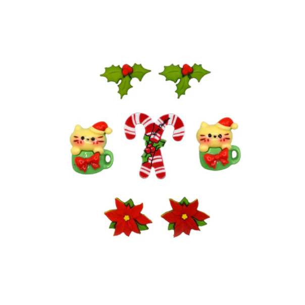 JJ Buttons Feline Festive