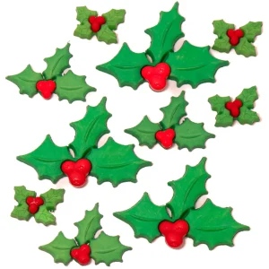 JJ Buttons Holly Jolly