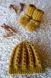 Baby Cakes Vita Hat and Booties Pattern BC141