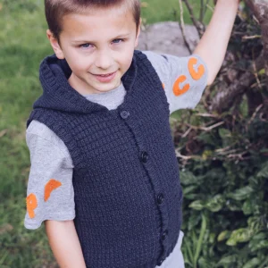 Little Cupcakes Alexander Hooded Vest pattern LF28