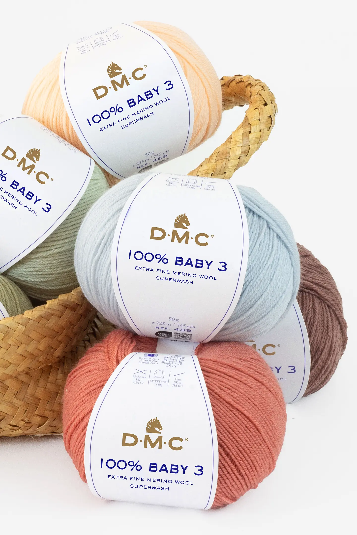 DMC 100% Baby Merino 4ply & DMC 100% Baby 3 Merino 4ply 50gm