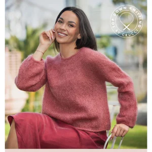 Crucci Elegant i-cord Sweater Top Down Pattern 2408