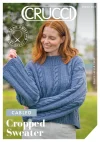Crucci 2501Pattern Cabled Cropped Sweater 12ply