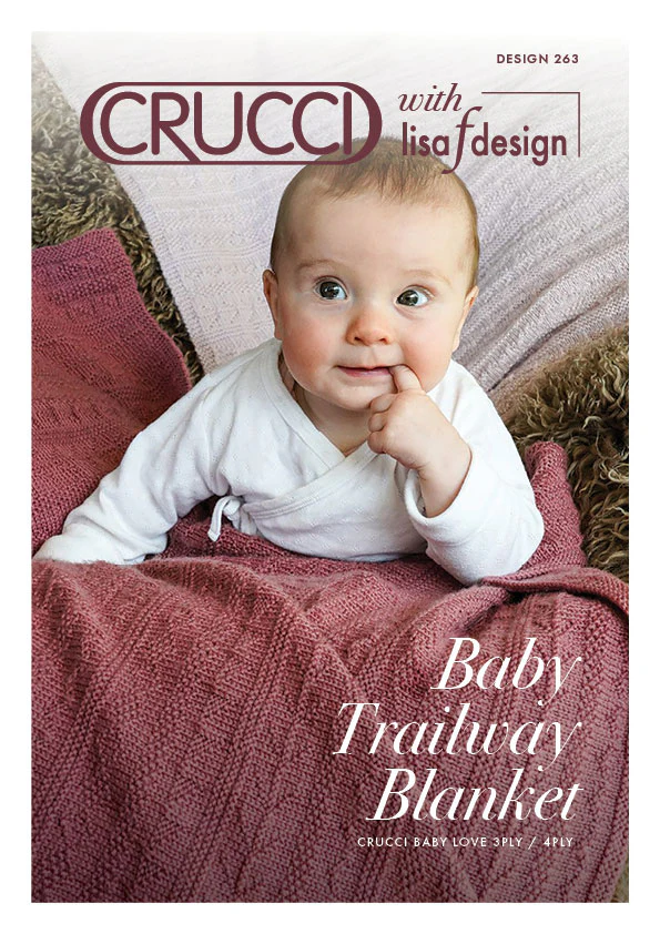 Crucci Lisa F Design 263 Pattern Baby Trailway Blanket 3ply/4ply